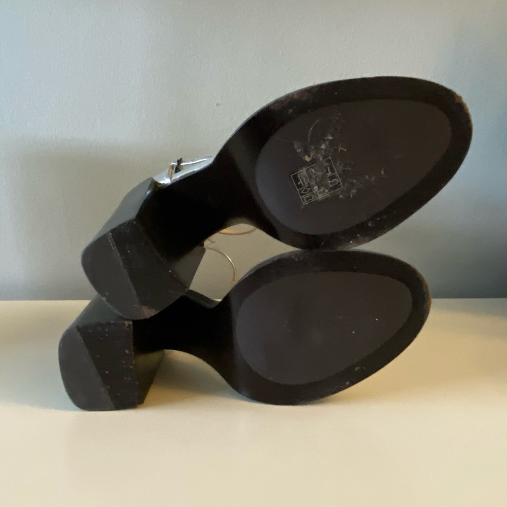 3.1 Philip Lim Silver Chunky Heels - Picture 3 of 6